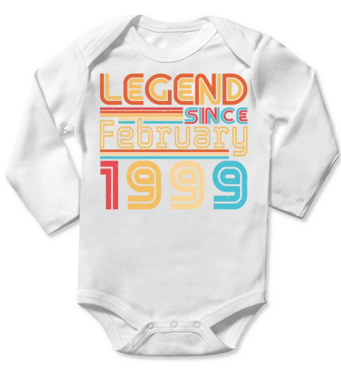 Gift Idea Vintage In February 1999 Long Sleeve Baby One-Piece