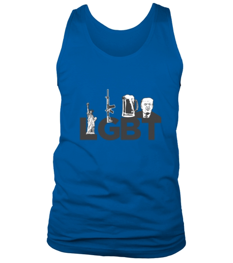 lgbt trump rifle beer Men's Tank Top