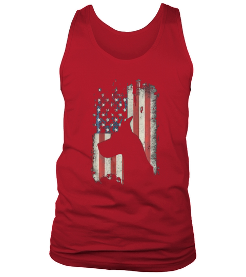 Great Dane American Flag USA Patriotic Dog Lover Gifts Tank Top Unisex