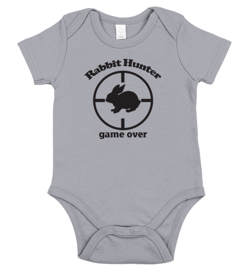 Rabbit Hunter Game Over Hunting Short Sleeve Baby One-Piece