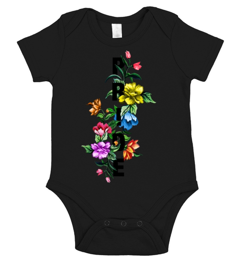 Pride Floral LGBT Short Sleeve Baby One-Piece