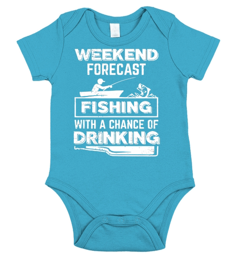 Fishing - WEEKEND FORECAST FISHING Short Sleeve Baby One-Piece