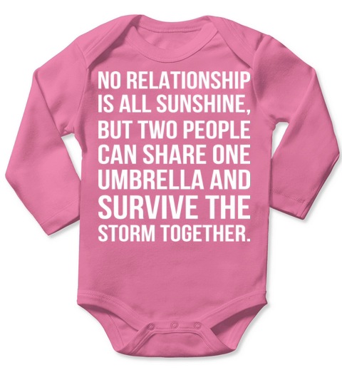 No Relationship Sunshine 2 People Share 1 Umbrella Long Sleeve Baby One-Piece