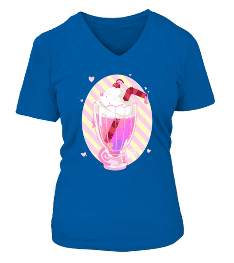 Milkshake Kittens_912715_1_white shirts V-neck T-Shirt Woman