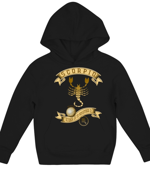 Scorpio October 23 to November 21 Kids Hoodie