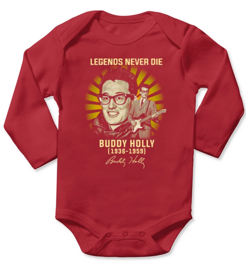 Legends never die Buddy Holly 1936 1959 signature Long Sleeve Baby One-Piece