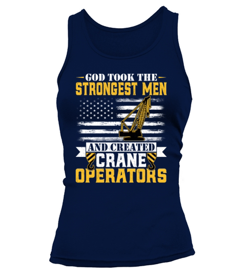 American Flag Crane Operator Patriotic Forklift Tank top Woman