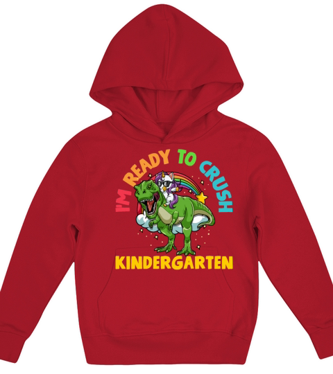 Kindergarten Back to School T Rex Kids Hoodie