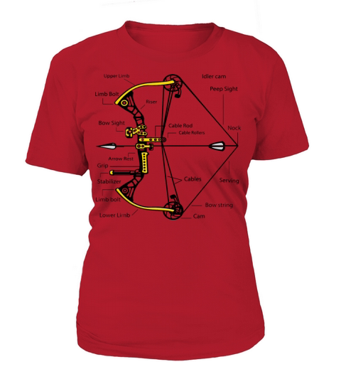 Anatomy of a Compound Bow Hunting Women's T-Shirt