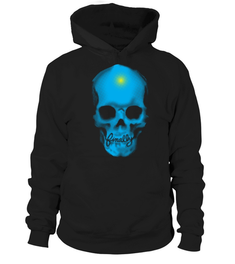 Finally Skull Cyan Women's Hoodie