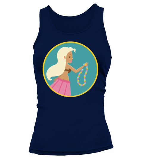 Lei LUAU girl in a circle with LEI Women's Tank Top