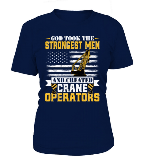 American Flag Crane Operator Patriotic Forklift T-Shirt Woman