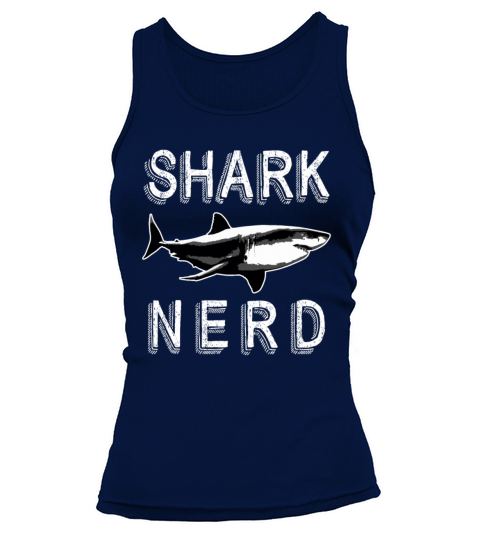 Shark Nerd Funny Water Animal Lover Humor Graphic Women's Tank Top