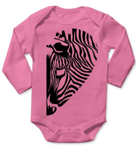 Zebra - Love couple Right Long Sleeve Baby One-Piece