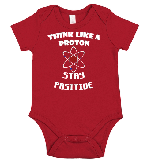 stay postive science teacher student gift idea Short Sleeve Baby One-Piece