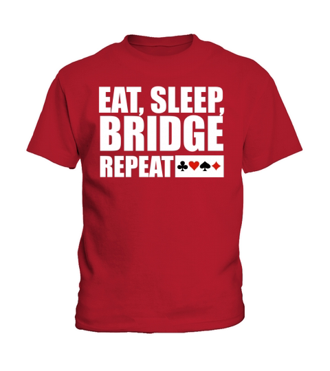 Funny Bridge Card Game Bridge Player - Unisex Long Sleeve Kids T-Shirt