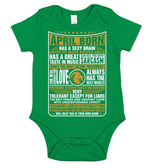 April Capricorn Born Short Sleeve Baby One-Piece