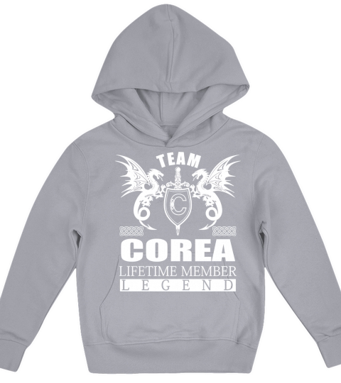 Team COREA Lifetime Member Legend Name Shirts Kids Hoodie