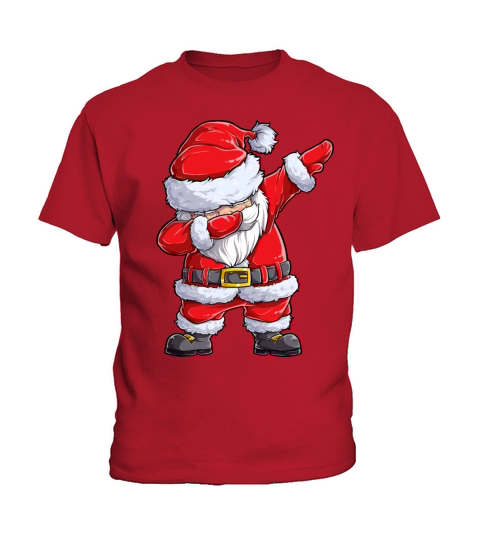 Christmas Shirts for Boys Kids Dabbing Santa Xmas Kids T-Shirt