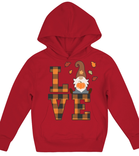 Gnome Fall in Love Kids Hoodie