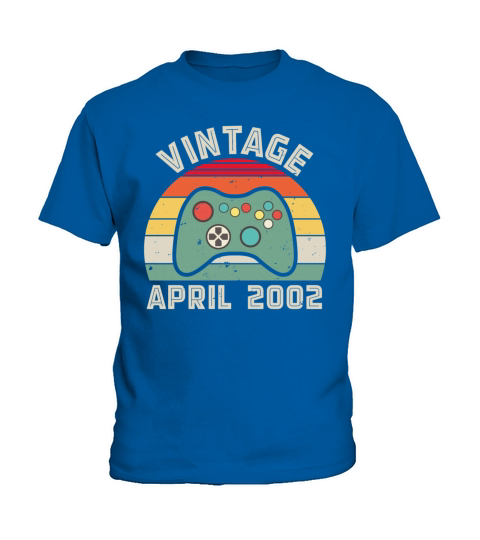 Vintage April 2002 birthday gamer gift Kids T-Shirt