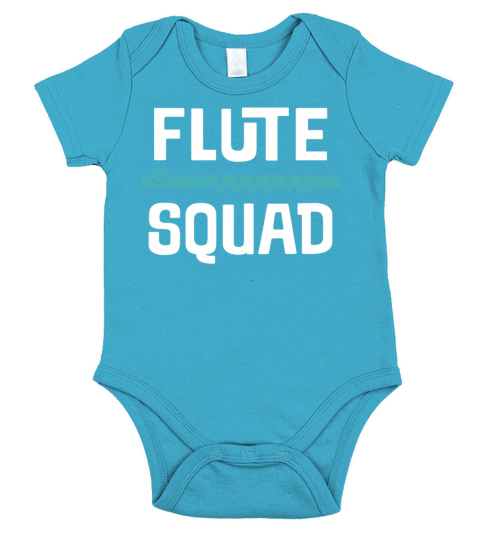 Flute Squad Marching Band Music Short Sleeve Baby One-Piece