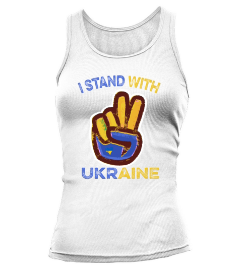 I Stand with Ukraine Ukrainian flag supporting Ukr Tank top Woman