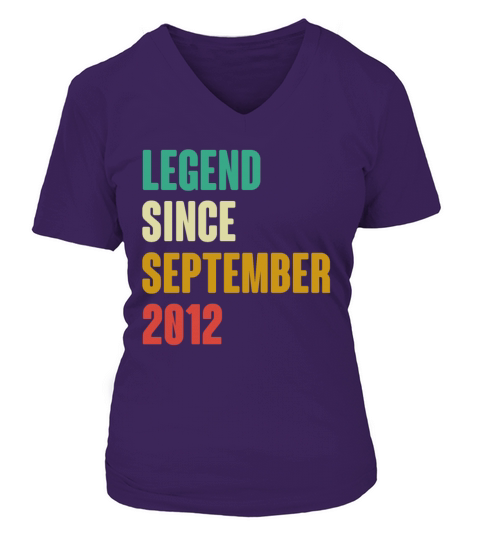 September 2012 10th Birthday 10 Years Old Bday Gi V-neck T-Shirt Woman