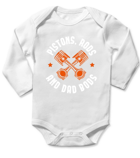 Pistons Rods And Dad Bods Long Sleeve Baby One-Piece