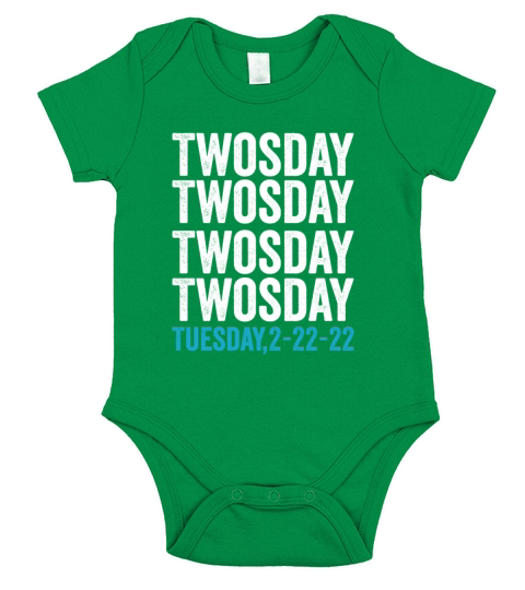 Happy Twosday Tuesday February 2 22 2022 Short Sleeve Baby One-Piece