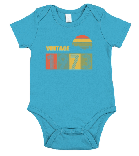 Vintage Since 1973 46th Years T-Shirt Gifts Short Sleeve Baby One-Piece