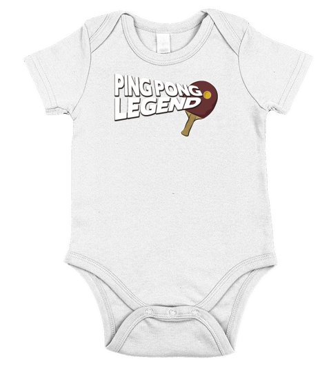 Ping Pong Table Tennis Legend Best Funny Gift Idea Short Sleeve Baby One-Piece