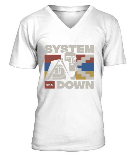 system of a down vinyl V-Neck T-shirt