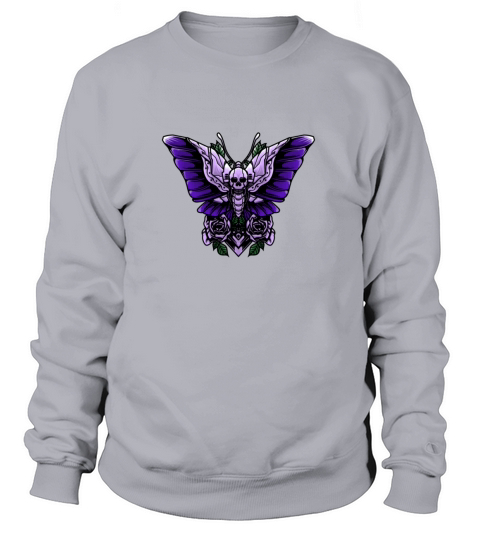 Purple Skull Butterfly Women's Sweatshirt