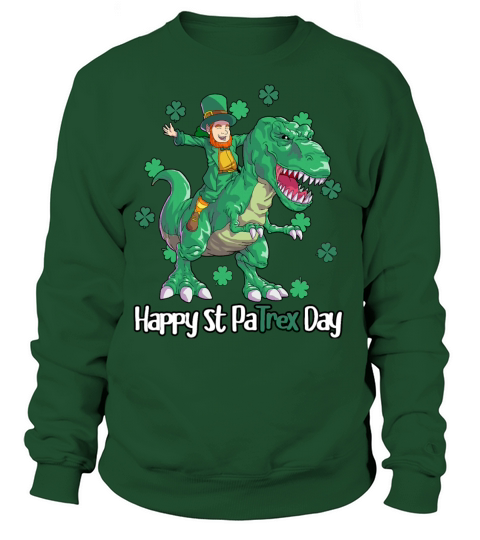 Dino St Patricks Day Kids Toddler Boys Leprechaun Women's Sweatshirt