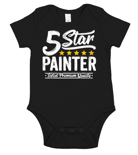 Best Painter Gift 5 Star Profession Job Workmate Short Sleeve Baby One-Piece