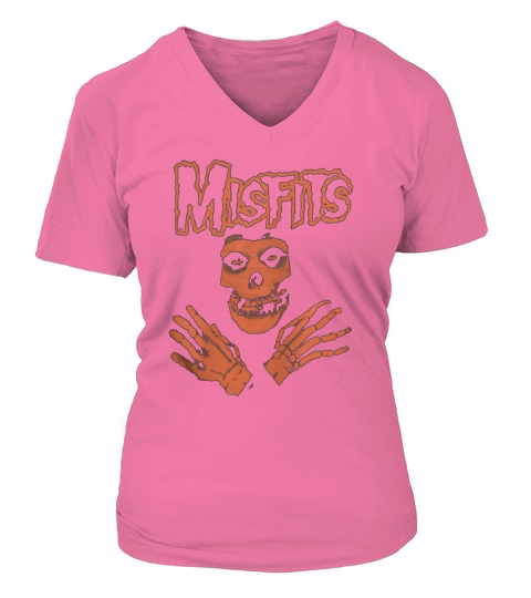 Misfits Skull Logo V-neck T-Shirt Woman
