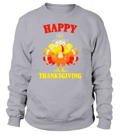 Happy Thanksgiving Turkey Pilgrim Boys Girls Kids Women's Sweatshirt