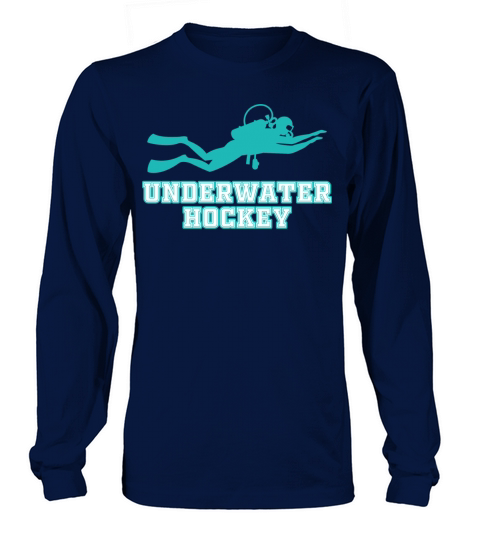 Underwater Hockey Athlete Funny Vintage Workout Sp Men's Long Sleeve