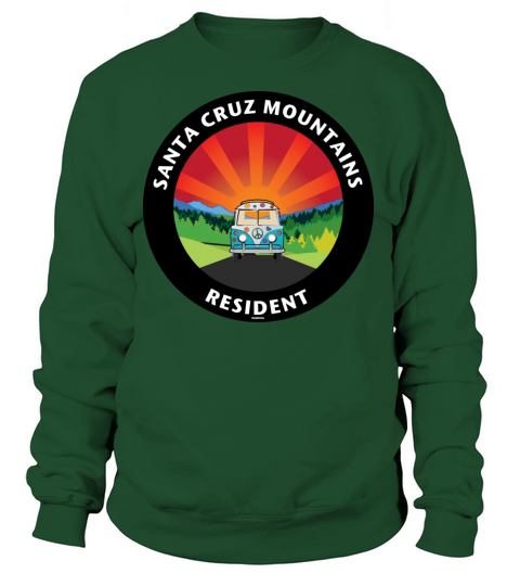 Santa Cruz Mountains Resident Bus with Sunrise Women's Sweatshirt