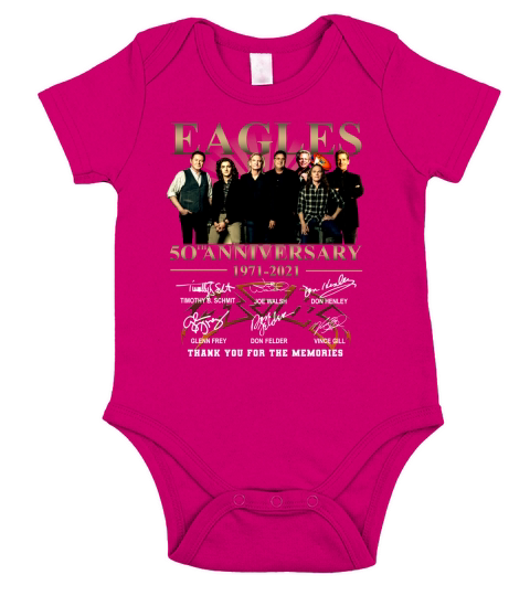 Eagles 50th anniversary thank you for the memories Short Sleeve Baby One-Piece