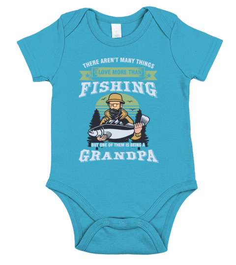 Fishing Fisherman Fishes Fish Gift I Love More Short Sleeve Baby One-Piece