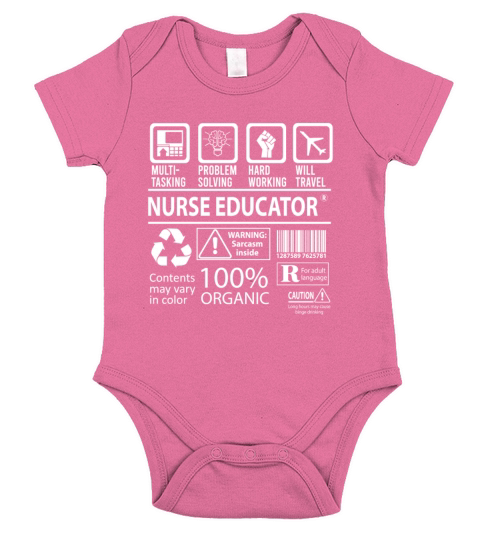 Nurse Educator T Shirt - Multitasking Job Gift Ite Short Sleeve Baby One-Piece