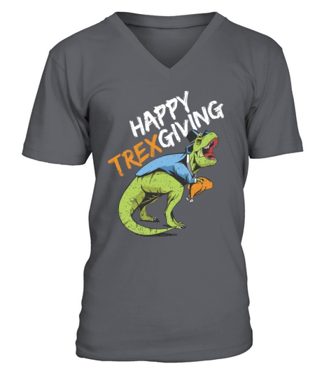 Happy Thanksgiving T Rex Dinosaur Turkey Costume Men's V-Neck T-shirt