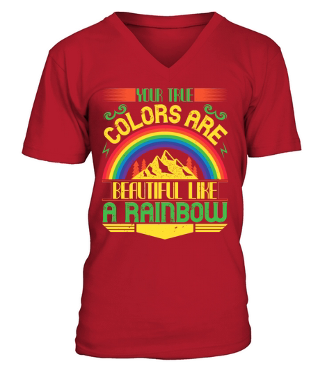 Rainbow - Color And Sunshine - 50 Men's V-Neck T-shirt