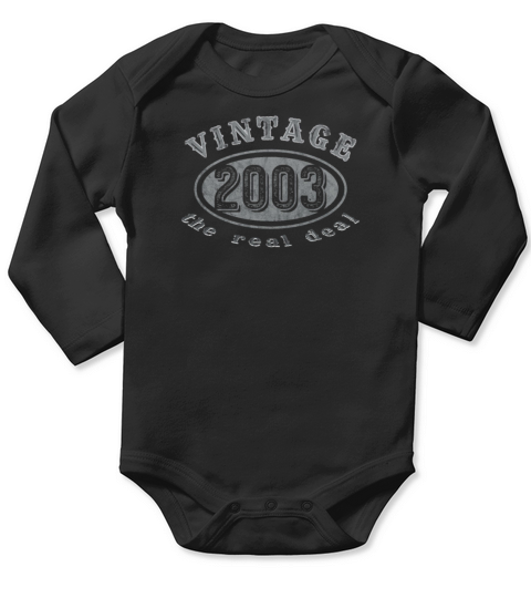 Vintage 2003 Birthday Long Sleeve Baby One-Piece