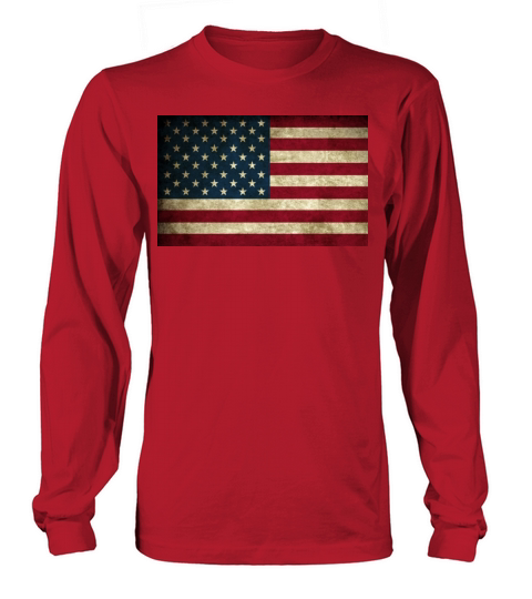 Grunge American Flag Women's Long Sleeve