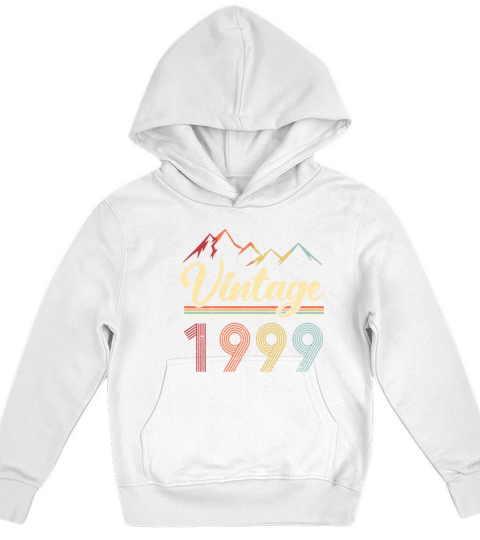 Vintage 1999 22th Birthday Retro 22 Years Old Kids Hoodie