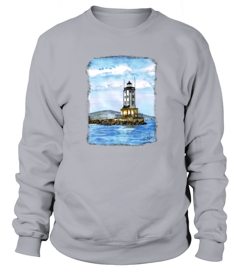 Los Angeles Lighthouse Angeles Gate San Pedro Original Art Sweatshirt Unisex