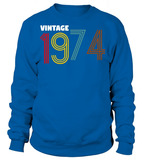 Vintage 1974 Birthday Gift Shirt For Women And Men Men's Sweatshirt